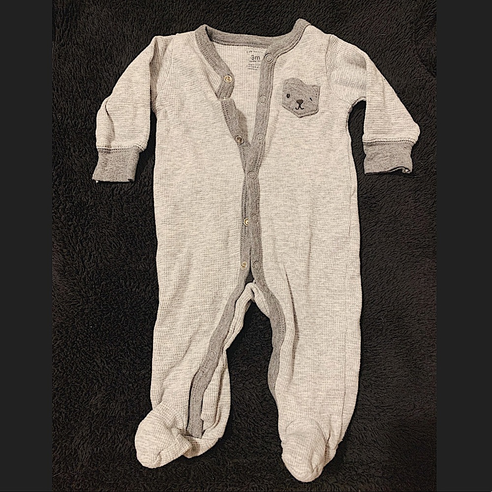 Carter’s Unisex Footie Onesie With Bear Pocket